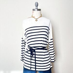 NWT‎ Jean Paul Gaultier white striped top womens size medium